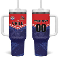 Custom Football Chile Tumbler With Handle Vamos La Roja - Wonder Print Shop