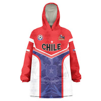 Custom Football Chile Wearable Blanket Hoodie Vamos La Roja - Wonder Print Shop