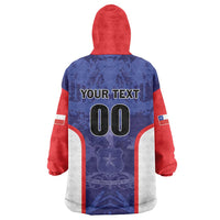 Custom Football Chile Wearable Blanket Hoodie Vamos La Roja - Wonder Print Shop