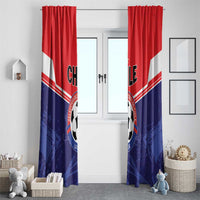 Football Chile Window Curtain Vamos La Roja - Wonder Print Shop