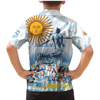 Argentina 2024 Football Champions Family Matching Mermaid Dress and Hawaiian Shirt Vamos La Seleccion Otra Vez Juntos - Wonder Print Shop