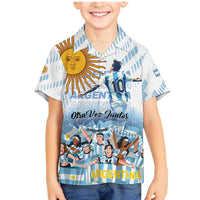 Argentina 2024 Football Champions Family Matching Mermaid Dress and Hawaiian Shirt Vamos La Seleccion Otra Vez Juntos - Wonder Print Shop