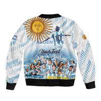 Argentina 2024 Football Champions Sleeve Zip Bomber Jacket Vamos La Seleccion Otra Vez Juntos - Wonder Print Shop