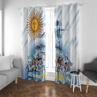 Argentina 2024 Football Champions Window Curtain Vamos La Seleccion Otra Vez Juntos - Wonder Print Shop