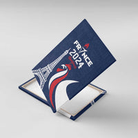 France 2024 Bonjour Canvas Wall Art Eiffel Tower Gallic Rooster - Wonder Print Shop