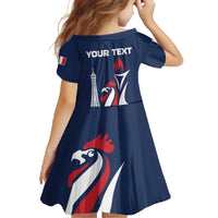 Personalized France 2024 Bonjour Family Matching Long Sleeve Bodycon Dress and Hawaiian Shirt Eiffel Tower Gallic Rooster - Wonder Print Shop