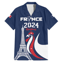 Personalized France 2024 Bonjour Family Matching Mermaid Dress and Hawaiian Shirt Eiffel Tower Gallic Rooster - Wonder Print Shop