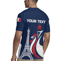 Personalized France 2024 Bonjour Rugby Jersey Eiffel Tower Gallic Rooster - Wonder Print Shop