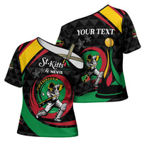 Personalized Saint Kitts and Nevis Cricket Champions Cross Shoulder Shirt - Wonder Print Shop