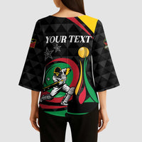 Personalized Saint Kitts and Nevis Cricket Champions Kimono Sleeve Blouse - Wonder Print Shop