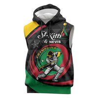 Personalized Saint Kitts and Nevis Cricket Champions Sleeveless Hoodie - Wonder Print Shop