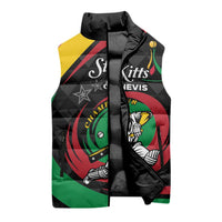 Personalized Saint Kitts and Nevis Cricket Champions Sleeveless Puffer Jacket - Wonder Print Shop
