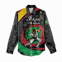 Personalized Saint Kitts and Nevis Cricket Champions Women Casual Shirt - Wonder Print Shop