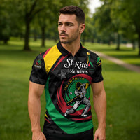 Personalized Saint Kitts and Nevis Cricket Champions Zipper Polo Shirt - Wonder Print Shop