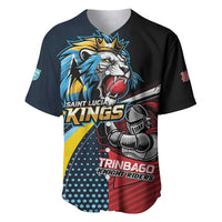 Knight Riders Trinbago Vs Kings St Lucia Cricket Baseball Jersey - Wonder Print Shop
