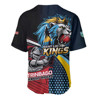 Knight Riders Trinbago Vs Kings St Lucia Cricket Baseball Jersey - Wonder Print Shop