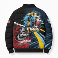 Knight Riders Trinbago Vs Kings St Lucia Cricket Bomber Puffer Jacket - Wonder Print Shop