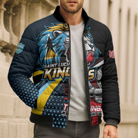 Knight Riders Trinbago Vs Kings St Lucia Cricket Bomber Puffer Jacket - Wonder Print Shop