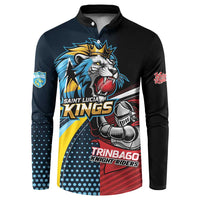 Knight Riders Trinbago Vs Kings St Lucia Cricket Button Sweatshirt - Wonder Print Shop