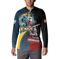 Knight Riders Trinbago Vs Kings St Lucia Cricket Button Sweatshirt - Wonder Print Shop