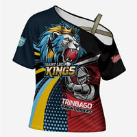 Knight Riders Trinbago Vs Kings St Lucia Cricket Cross Shoulder Shirt - Wonder Print Shop