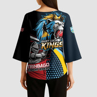 Knight Riders Trinbago Vs Kings St Lucia Cricket Kimono Sleeve Blouse - Wonder Print Shop