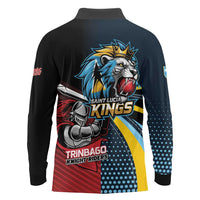 Knight Riders Trinbago Vs Kings St Lucia Cricket Long Sleeve Polo Shirt - Wonder Print Shop