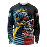 Knight Riders Trinbago Vs Kings St Lucia Cricket Long Sleeve Shirt - Wonder Print Shop