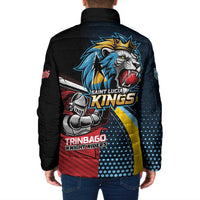 Knight Riders Trinbago Vs Kings St Lucia Cricket Padded Jacket - Wonder Print Shop