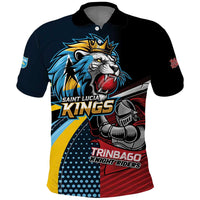 Knight Riders Trinbago Vs Kings St Lucia Cricket Polo Shirt - Wonder Print Shop