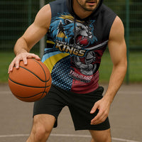 Knight Riders Trinbago Vs Kings St Lucia Cricket Sleeveless Hoodie - Wonder Print Shop