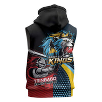 Knight Riders Trinbago Vs Kings St Lucia Cricket Sleeveless Zip Hoodie - Wonder Print Shop