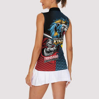 Knight Riders Trinbago Vs Kings St Lucia Cricket Women Sleeveless Polo Shirt - Wonder Print Shop