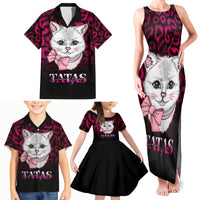 Personalised Love Your Tatas Family Matching Tank Maxi Dress and Hawaiian Shirt Cat Breast Cancer Awareness - Wonder Print Shop