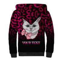 Personalised Love Your Tatas Sherpa Hoodie Cat Breast Cancer Awareness - Wonder Print Shop