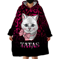 Personalised Love Your Tatas Wearable Blanket Hoodie Cat Breast Cancer Awareness - Wonder Print Shop