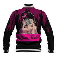 Personalised Girl Power Baseball Jacket Day Of The Girl Breast Cancer Awareness - Wonder Print Shop