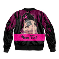 Personalised Girl Power Bomber Jacket Day Of The Girl Breast Cancer Awareness - Wonder Print Shop