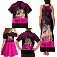Personalised Girl Power Family Matching Tank Maxi Dress and Hawaiian Shirt Day Of The Girl Breast Cancer Awareness - Wonder Print Shop