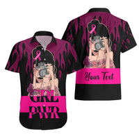 Personalised Girl Power Hawaiian Shirt Day Of The Girl Breast Cancer Awareness - Wonder Print Shop