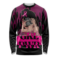 Personalised Girl Power Long Sleeve Shirt Day Of The Girl Breast Cancer Awareness LT01
