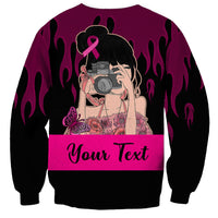 Personalised Girl Power Sweatshirt Day Of The Girl Breast Cancer Awareness - Wonder Print Shop