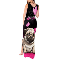 Personalised Pink Out Tank Maxi Dress Pug Dog Breast Cancer Awareness - Wonder Print Shop