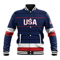 Custom USA Hockey Team Baseball Jacket Go Champions