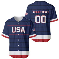 Custom USA Hockey Team Baseball Jersey Go Champions
