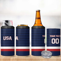Custom USA Hockey Team 4 in 1 Can Cooler Tumbler Go Champions