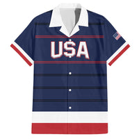 Custom USA Hockey Team Family Matching Off The Shoulder Long Sleeve Dress and Hawaiian Shirt Go Champions