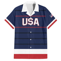 Custom USA Hockey Team Family Matching Short Sleeve Bodycon Dress and Hawaiian Shirt Go Champions