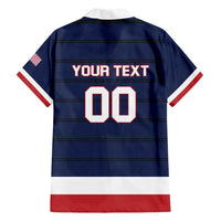 Custom USA Hockey Team Family Matching Short Sleeve Bodycon Dress and Hawaiian Shirt Go Champions