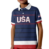 Custom USA Hockey Team Kid Polo Shirt Go Champions